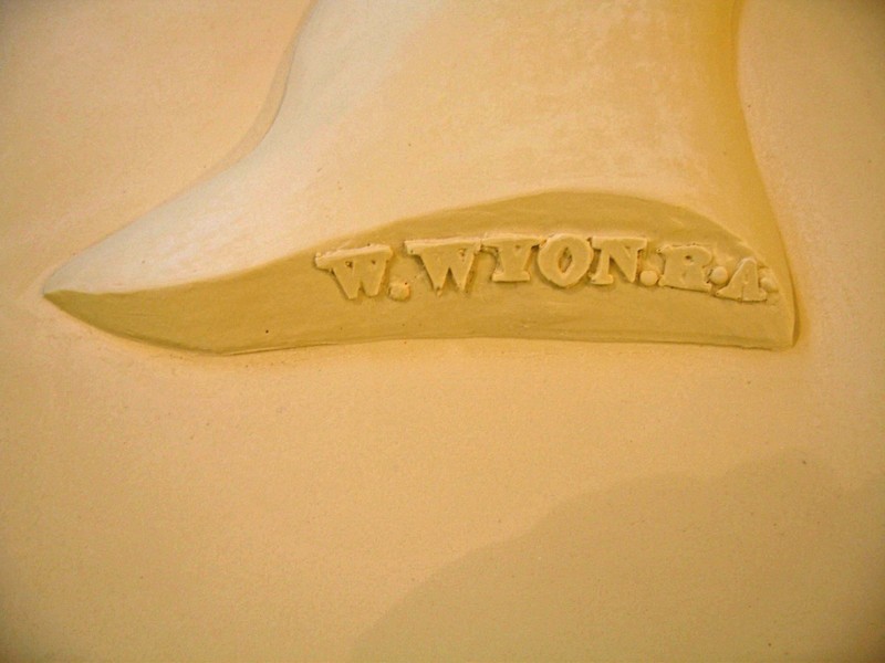 Base of neck showing 'W.Wyon.'