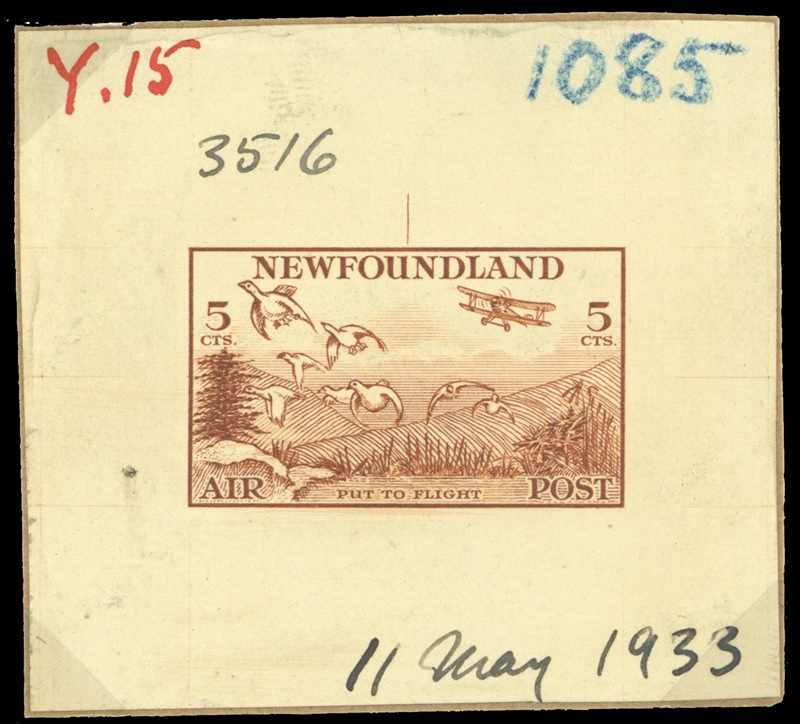 Newfoundland - Die proofs of 1933 air mail issue 