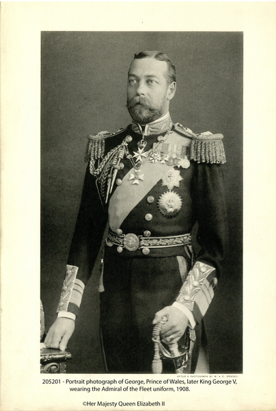 George, Prince of Wales, later King George V, wearing the Admiral of the Fleet uniform, 1908