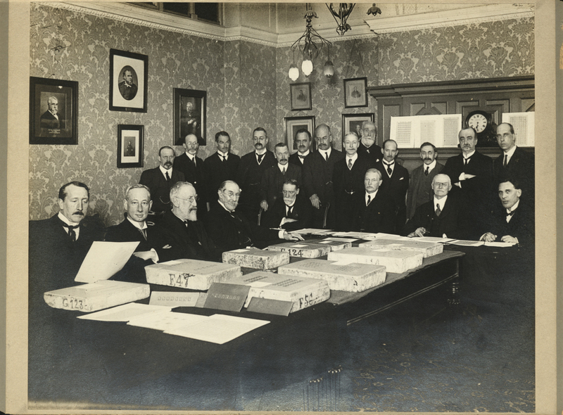 Indian lithographic stones handing over ceremony, 1916