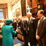 The Queen was introduced to Past Presidents Chris King and Brian Trotter