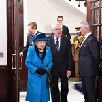 Richard Stock accompanied The Queen in the lift up to the First Floor