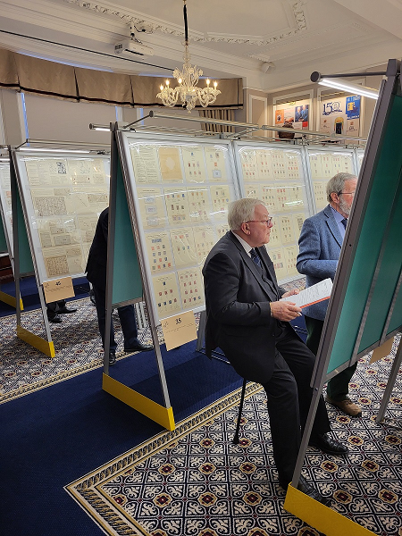 Judging of the exhibits during the National Philatelic Exhibition