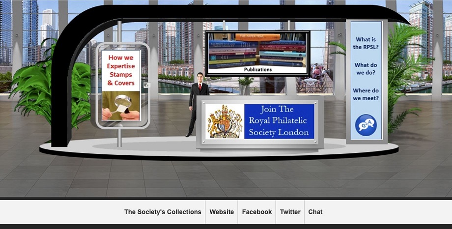 Visualisation of the RPSL's Stand at Stampex International Virtual Exhibition 2021